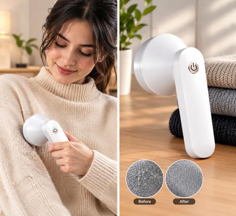 Electric Lint Remover for Clothing |free delivery| Anti-Pilling Razor & Hair Ball Trimmer – Rechargeable Plush Sweater & Coat Fabric Shaver